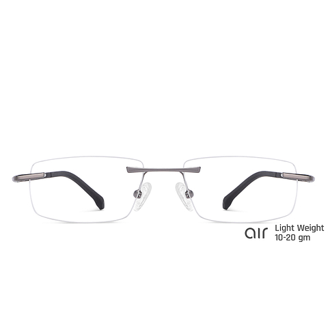 Lenskart Air Online Black Rimless Rectangle left side