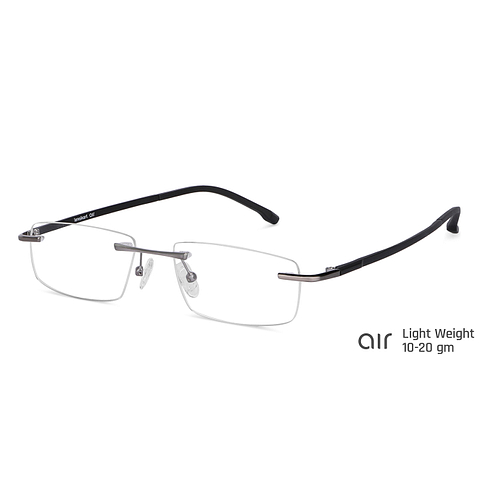 Lenskart Air Online Black Rimless Rectangle right side