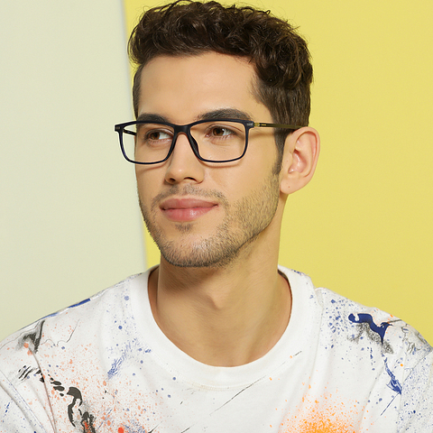 Lenskart Air Online Sky Blue Full Rim Rectangle right side