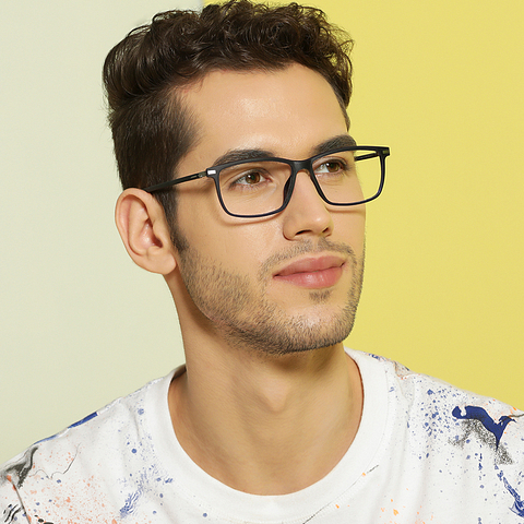 Lenskart Air Online Sky Blue Full Rim Rectangle left side