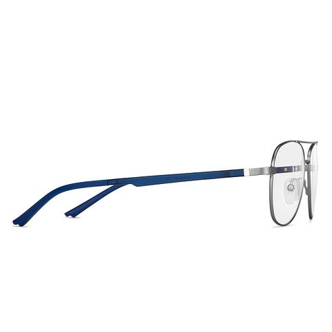 Lenskart Air Online Silver Full Rim Aviator left side