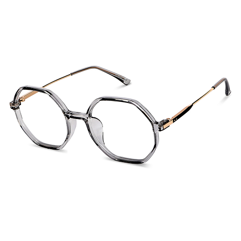 Lenskart Air Online Gray Transparent Full Rim Geometric left side