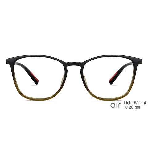 Lenskart Air Online Green Transparent Full Rim Square left side