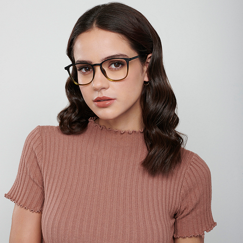 Lenskart Air Online Green Transparent Full Rim Square right side