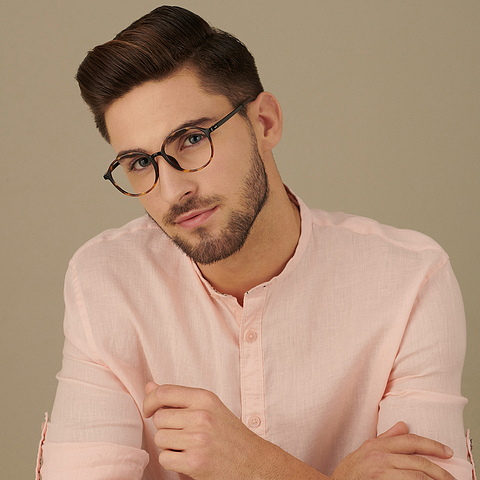 Lenskart Air Online Light Brown Full Rim Round left side