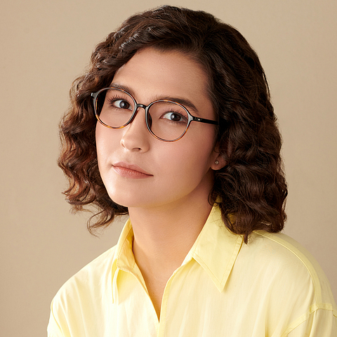 Lenskart Air Online Light Brown Full Rim Round right side
