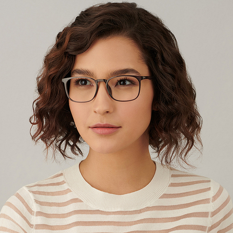 Lenskart Air Online Light Gray Full Rim Square left side