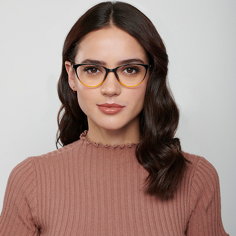 Lenskart Air Online Dark Brown Full Rim Cat Eye left side
