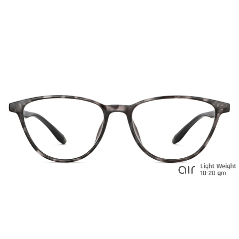 Lenskart Air Online Grey Black Full Rim Cat Eye left side