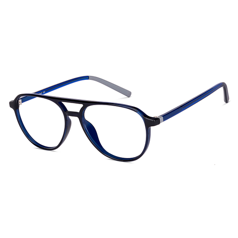Lenskart Air Online Sky Blue Full Rim Aviator right side