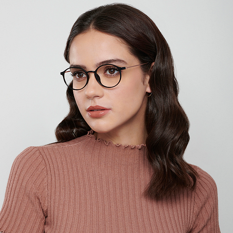 Lenskart Air Online Black Full Rim Round left side