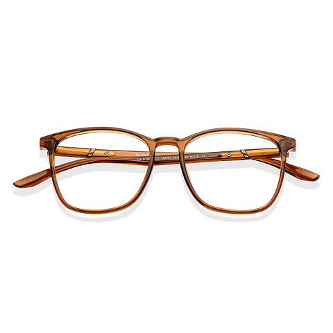 Lenskart Air Online Brown Transparent Full Rim Square left side