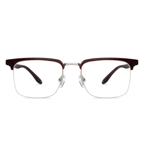 Lenskart Air Online Red Half Rim Square left side