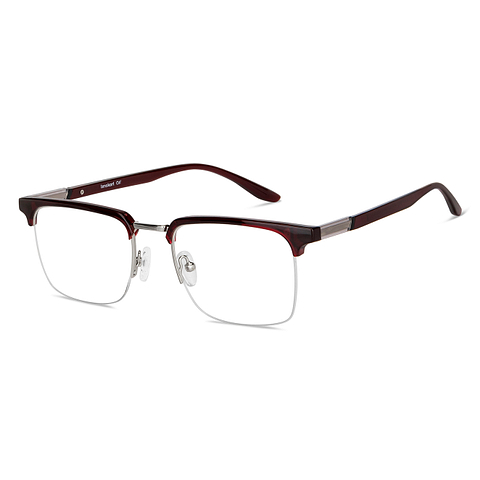 Lenskart Air Online Red Half Rim Square right side