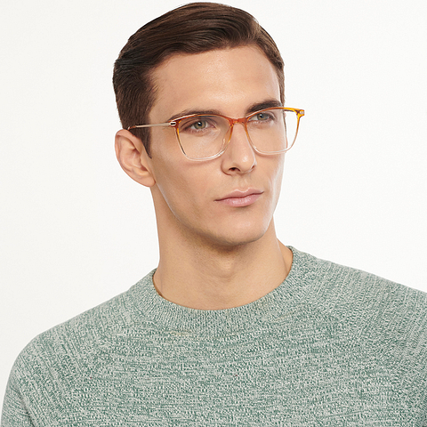 Lenskart Air Online Brown Transparent Full Rim Square right side