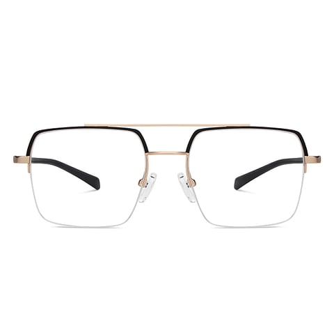 Lenskart Air Online Black Half Rim Square left side