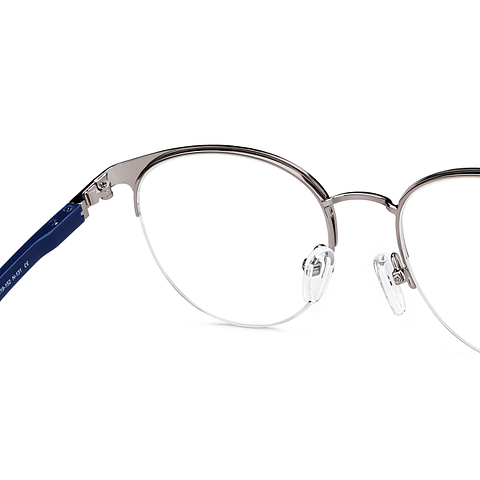 Lenskart Air Online Mid Gunmetal Half Rim Round right side