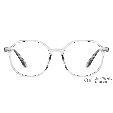 Lenskart Air Online Grey Transparent Full Rim Round left side