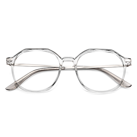 Lenskart Air Online Grey Transparent Full Rim Round left side