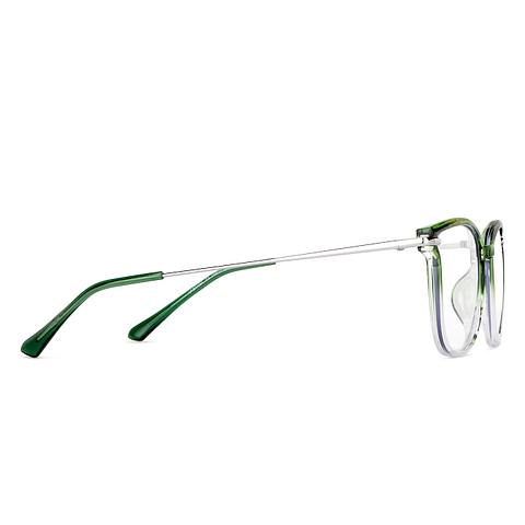 Lenskart Air Online Green Transparent Full Rim Cat Eye left side