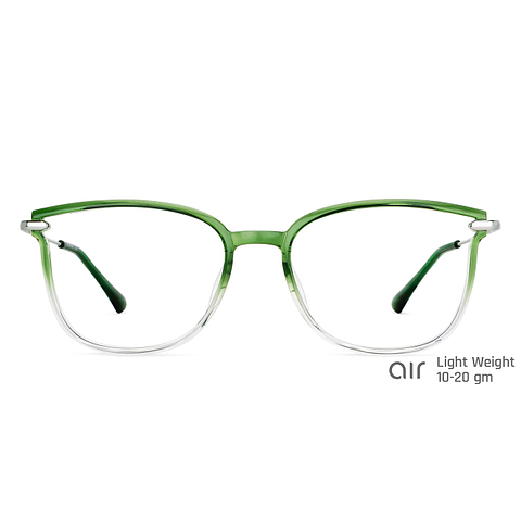Lenskart Air Online Green Transparent Full Rim Cat Eye right side