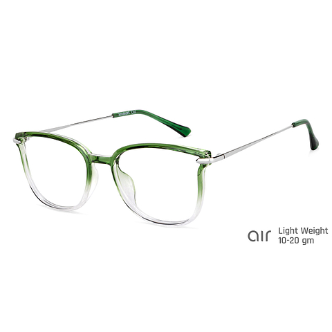 Lenskart Air Online Green Transparent Full Rim Cat Eye left side