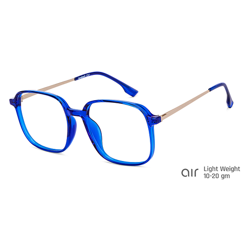 Lenskart Air Online Blue Transparent Full Rim Square right side