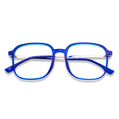 Lenskart Air Online Blue Transparent Full Rim Square left side