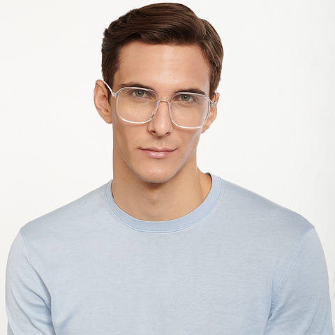 Lenskart Air Online Transparent Full Rim Square left side