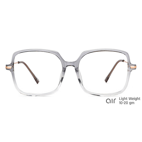 Lenskart Air Online Grey Transparent Full Rim Square left side