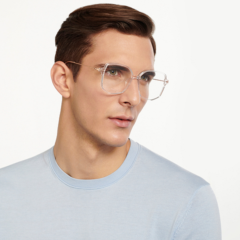 Lenskart Air Online Crystal Transparent Full Rim Geometric right side