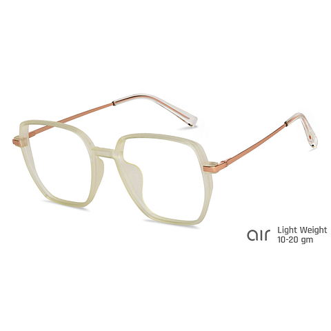 Lenskart Air Online Crystal Transparent Full Rim Hexagonal left side