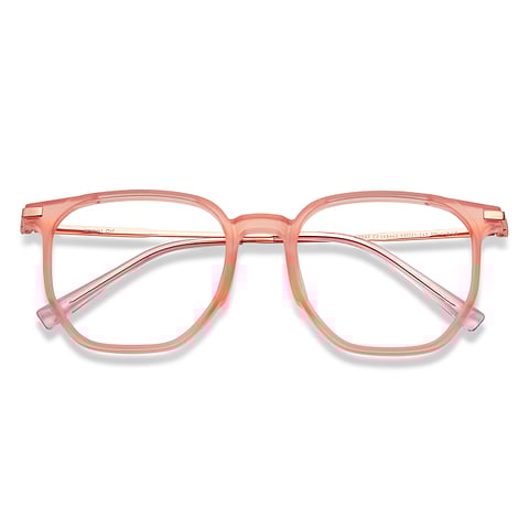 Lenskart Air Online Pink Transparent Full Rim Geometric left side