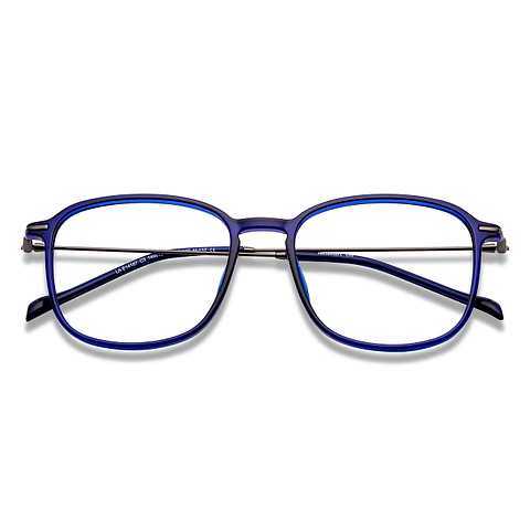 Lenskart Air Online Blue Transparent Full Rim Square left side