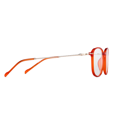 Lenskart Air Online Orange Transparent Full Rim Square left side