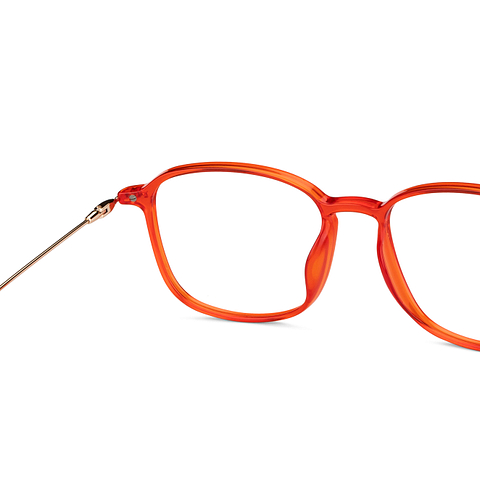 Lenskart Air Online Orange Transparent Full Rim Square right side