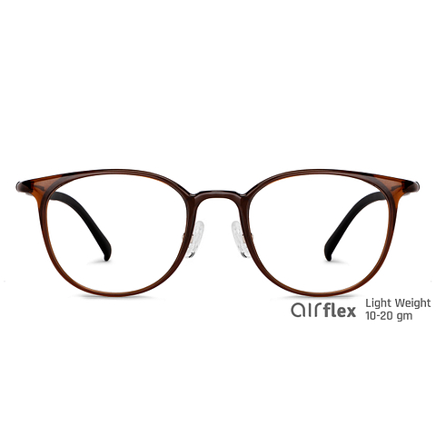 Lenskart Air Online Brown Transparent Full Rim Round right side