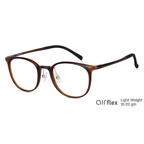 Lenskart Air Online Brown Transparent Full Rim Round left side