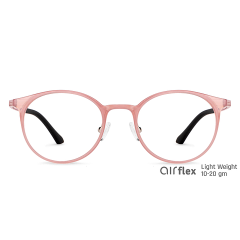 Lenskart Air Online Pink Transparent Full Rim Round right side