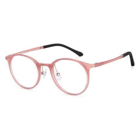 Lenskart Air Online Pink Transparent Full Rim Round right side