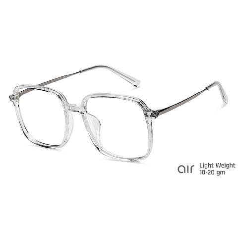 Lenskart Air Online Crystal Transparent Full Rim Square left side