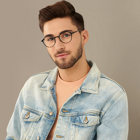 Lenskart Air Online Light Brown Full Rim Round right side