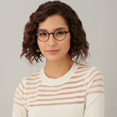 Lenskart Air Online Light Brown Full Rim Round right side