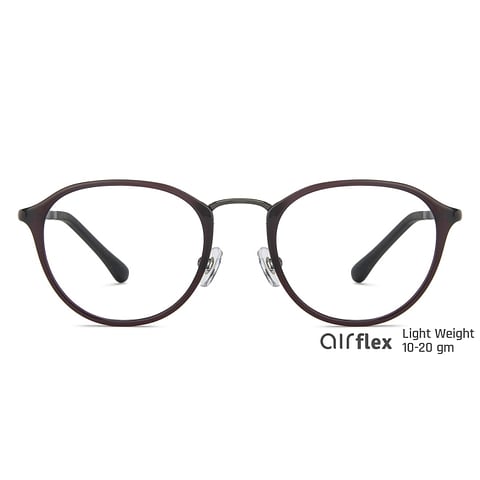 Lenskart Air Screen Glasses Mid Gunmetal Full Rim Round left side