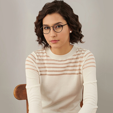 Lenskart Air Online Mid Gunmetal Full Rim Round right side