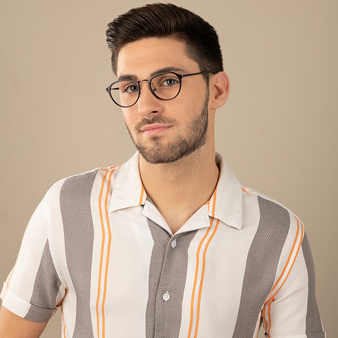 Lenskart Air Online Mid Gunmetal Full Rim Round right side