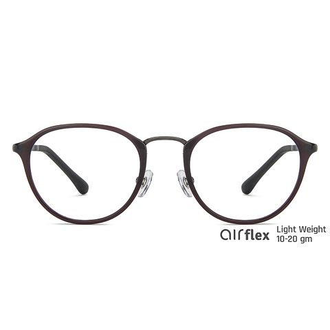 Lenskart Air Online Mid Gunmetal Full Rim Round left side