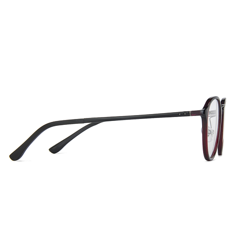 Lenskart Air Online Maroon Gunmetal Full Rim Round left side