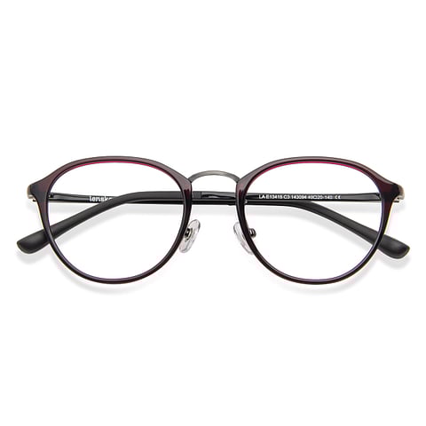 Lenskart Air Screen Glasses Mid Gunmetal Full Rim Round left side