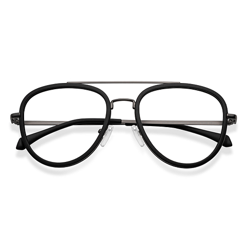 Lenskart Air Online Black Full Rim Aviator left side